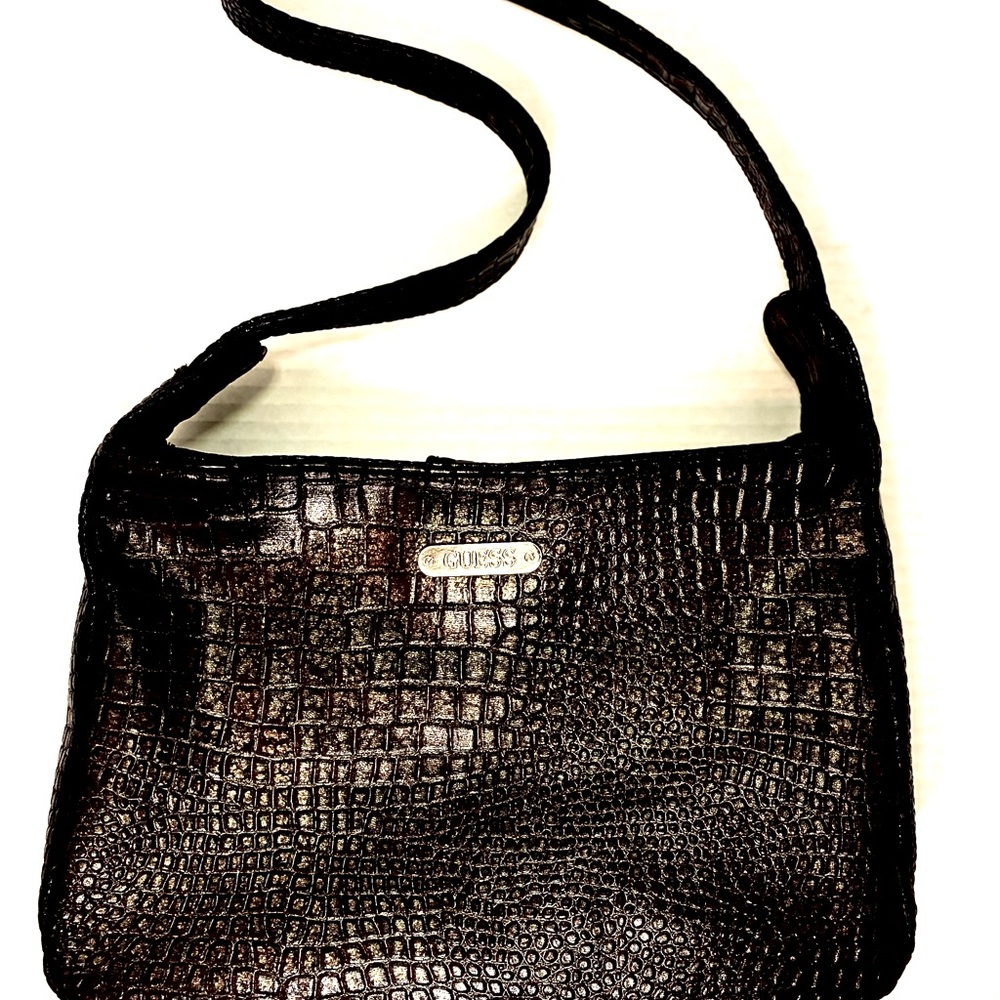 Vintage guess lizard/crock skin crossbody handbag